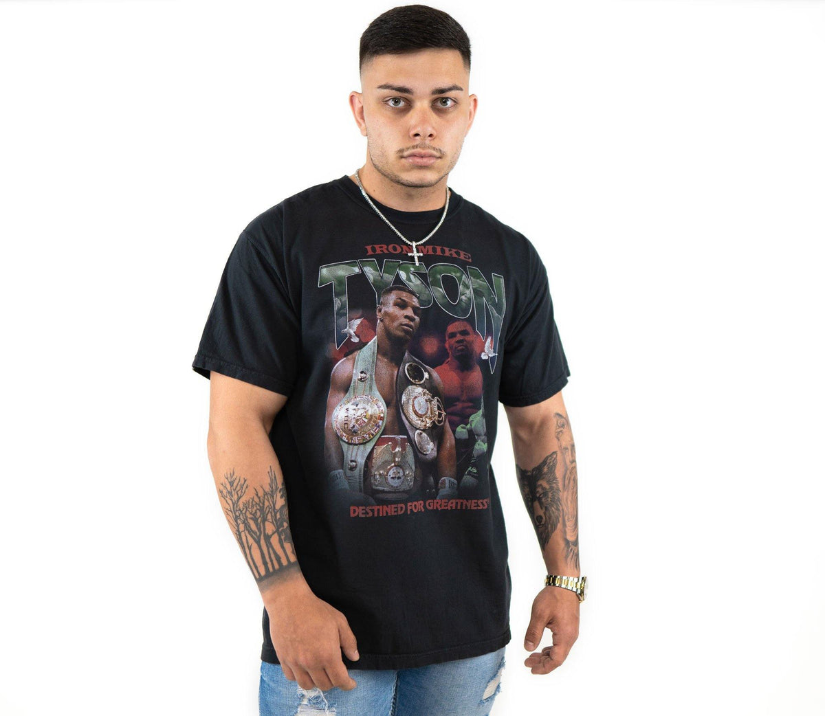 Vintage Style Iron Mike Tyson Graphic Tee Shirt